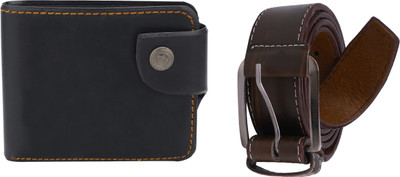 

Peacock Mundkar Wallet, Belt Combo(Black)