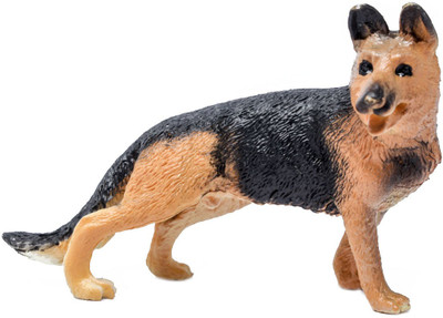 

Shoppernation German Shepherd Retriever Dog Figure Toys 3.5 Inch - (1TNG144) - Realistically Detailed Animal Toy Figures Dog Replica Model(Multicolor)