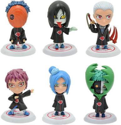 

Shoppernation Anime Action Figures 3 Inch Tall (Pack of 6) - 66p - Highly Detailed Collectable Toys(Multicolor)