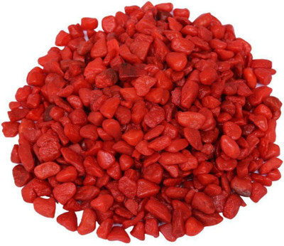 

Smooth&Style Multi Color Pebble Stones For Aquarium Decor, Garden Decor, Plant Decor Gravel Unplanted Substrate-Red Marble Unplanted Substrate(Red)