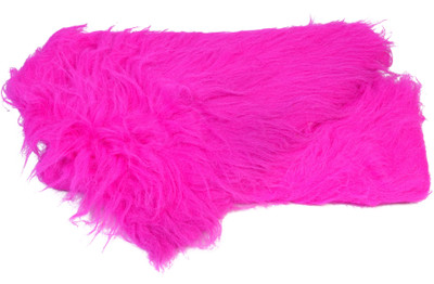 

Vardhman Fur Cloth Magenta (Dark pink) Long Hair, Size 38" x 34", 9 Cms Hair Length Used For Dresses, Soft Toys Making, Jackets Etc