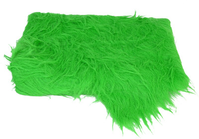 

Vardhman Fur Cloth Parrot Green, Long Hair, Size 38" x 34", 7 Cms Hair Length Used For Dresses, Soft Toys Making, Jackets Etc