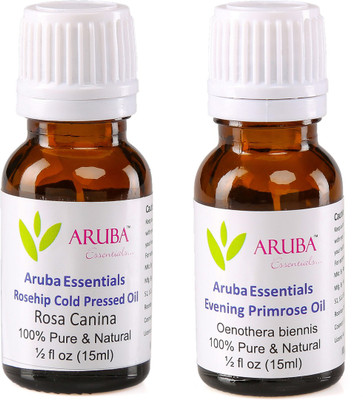 

Aruba Essentials Rosehip Cold Pressed Oil & Evening Primrose Oil 100% Undiluted Combo of 15 ml each(30 ml)