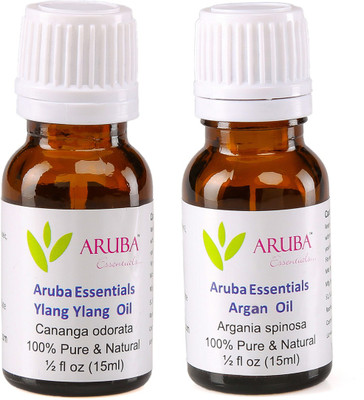 

Aruba Essentials Ylang Ylang Oil & Argan Oil 100% Undiluted Combo of 15 ml each(30 ml)