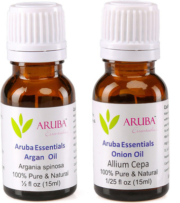 

Aruba Essentials Argan Oil & Onion Oil 100% Undiluted Combo of 15 ml each(30 ml)