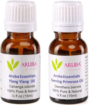 

Aruba Essentials Ylang Ylang Oil & Evening Primrose Oil 100% Undiluted Combo of 15 ml each(30 ml)