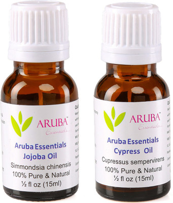 

Aruba Essentials Jojoba Oil & Cypress Oil 100% Undiluted Combo of 15 ml each(30 ml)