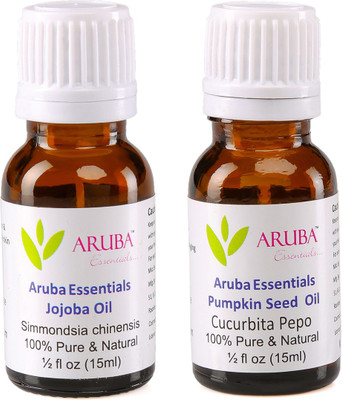 

Aruba Essentials Jojoba Oil & Pumpkin Seed Oil 100% Undiluted Combo of 15 ml each(30 ml)