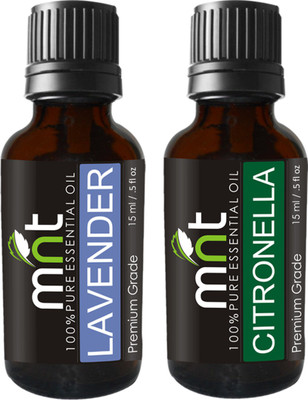 

MNT Aroma Scented Diffuser Oil 2 in 1 SET OF ESSENTIAL OIL ( Citronella, Lavender (Each 15ml(15 ml)