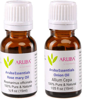 

Aruba Essentials Rosemary Oil & Onion Oil 100% Undiluted Combo of 15 ml each(30 ml)