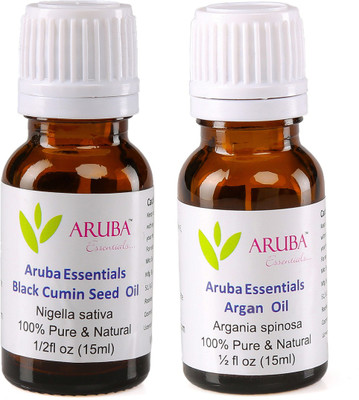 

Aruba Essentials Black Cumin Seed Oil & Argan Oil 100% Undiluted Combo of 15 ml each(30 ml)