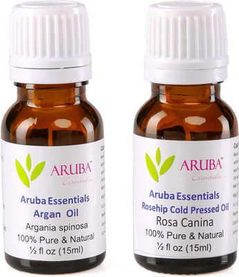 

Aruba Essentials Argan Oil & Rosehip Cold Pressed Oil 100% Undiluted Combo of 15 ml each(30 ml)