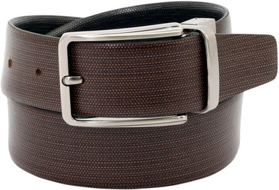 

Alaska Men Formal Brown, Black Genuine Leather Reversible Belt, Black;brown