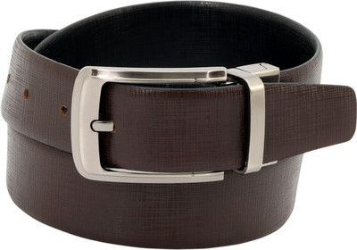 

Alaska Men Formal Brown, Black Genuine Leather Reversible Belt, Black;brown