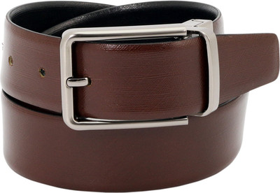 

Alaska Men Formal Tan, Black Genuine Leather Reversible Belt, Black;tan