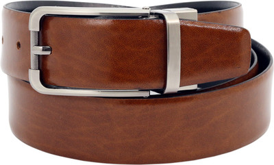 

Alaska Men Formal Tan, Black Genuine Leather Reversible Belt, Black;tan
