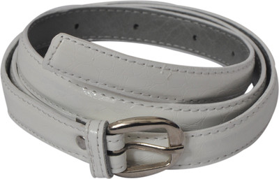 

NUCLEN Men Casual, Party, Formal, Evening White Artificial Leather Belt, Cream