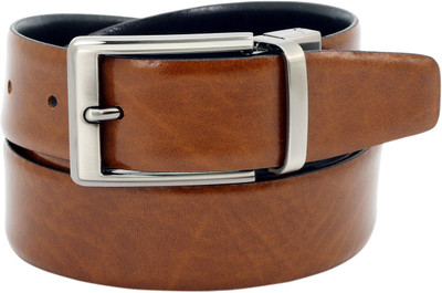 

Alaska Men Formal Tan, Black Genuine Leather Reversible Belt, Black;tan