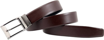 

JusTrack Men Formal Brown, Black Genuine Leather Reversible Belt