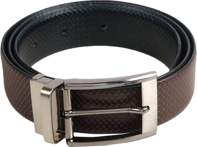 

WalletLee Men Formal Black, Brown Genuine Leather Reversible Belt