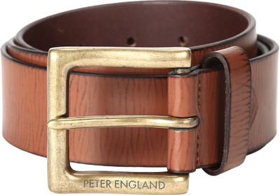 

Peter England Men Casual Brown Genuine Leather Belt