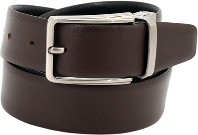 

Alaska Men Formal Brown, Black Genuine Leather Reversible Belt, Black;brown