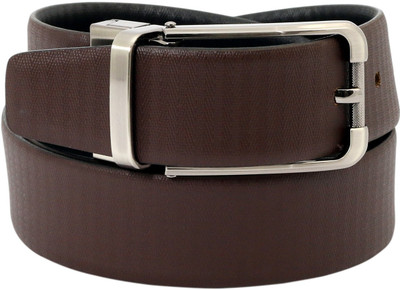 

Alaska Men Formal Brown, Black Genuine Leather Reversible Belt, Black;brown