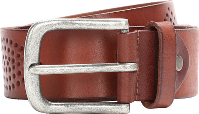 

People Men Casual Brown Genuine Leather Belt