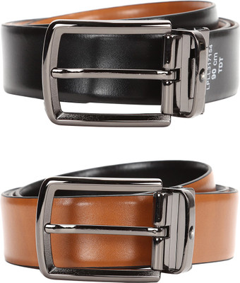 

Louis Philippe Men Formal Black Genuine Leather Reversible Belt, Louis Philippe Men Formal Black, Brown Genuine Leather Reversible Belt