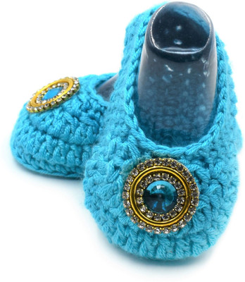 

Magic Needles Booties(Toe to Heel Length - 12 cm Blue)
