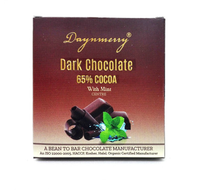 

Daynmerry 65% Dark Chocolate with Mint- 40 gm - Pack of 8 Bars(Pack of 8, 320 g)