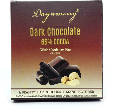 

Daynmerry 65% Dark Chocolate with Cashew nut- 40 gm - Pack of 16 Bars(Pack of 16, 640 g)