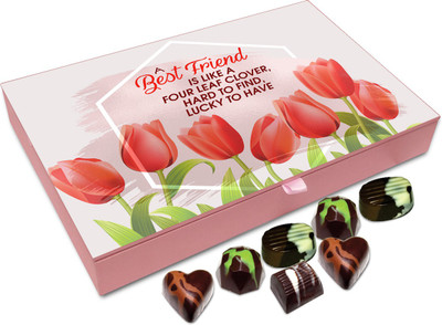 

Chocholik Friendship Gift - A best friend is like four leaf clover - 12pc Truffles(144 g)