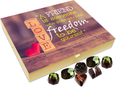 

Chocholik Friendship Gift - A friend is someone who gives you freedom - 20pc Truffles(240 g)