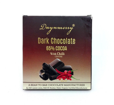 

Daynmerry 65% Dark Chocolate with Chilli- 40 gm - Pack of 4 Bars(Pack of 4, 160 g)