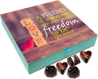 

Chocholik Friendship Gift - A friend is someone who gives you freedom - 9pc Truffles(108 g)