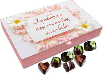 

Chocholik Friendship Gift - Friendship is a single soul - 12pc Truffles(144 g)