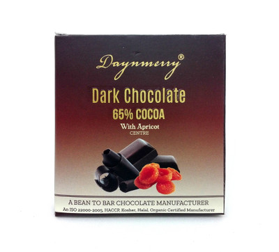 

Daynmerry 65% Dark Chocolate with Apricot - 40 gm - Pack of 4 Bars(Pack of 4, 160 g)