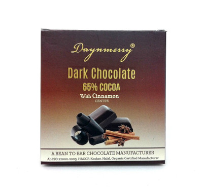 

Daynmerry 65% Dark Chocolate with Cinnamon- 40 gm - Pack of 4 Bars(Pack of 4, 160 g)