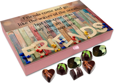 

Chocholik Friendship Gift - Friends stay like an octopus on your face - 12pc Truffles(144 g)