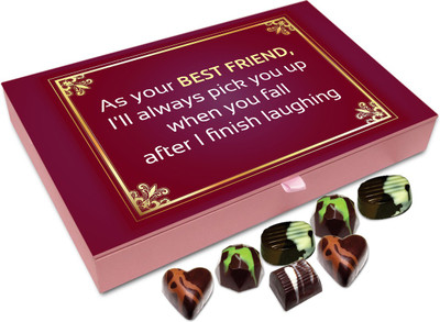 

Chocholik Friendship Gift - Best friend always pick you up - 12pc Truffles(144 g)