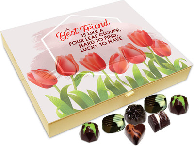 

Chocholik Friendship Gift - A best friend is like four leaf clover - 20pc Truffles(240 g)