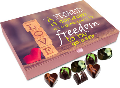 

Chocholik Friendship Gift - A friend is someone who gives you freedom - 12pc Truffles(144 g)