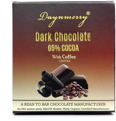 

Daynmerry 65% Dark Chocolate with Coffee- 40 gm - Pack of 8 Bars(Pack of 8, 320 g)