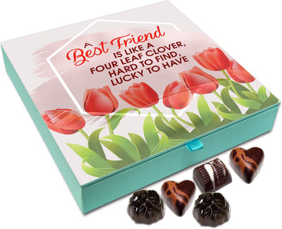 

Chocholik Friendship Gift - A best friend is like four leaf clover - 9pc Truffles(108 g)