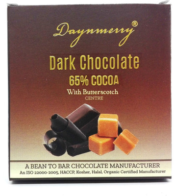 

Daynmerry 65% Dark Chocolate with Butterscotch- 40 gm - Pack of 16 Bars(Pack of 16, 640 g)