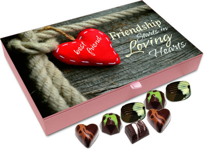 

Chocholik Friendship Gift - Friendship starts in loving heart - 12pc Truffles(144 g)