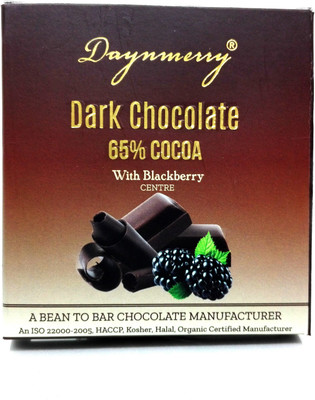 

Daynmerry 65% Dark Chocolate with Blackberry- 40 gm - Pack of 4 Bars(Pack of 4, 160 g)