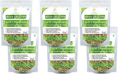 

VIHADO Best Quality Organic Decaffeinated Unroasted Green Coffee Beans (Pack of 6) Filter Coffee 200 g(Pack of 6)