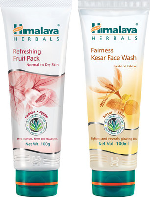 

Himalaya Refreshing Fruit Pack and Fairness Kesar Face Wash(Set of 2)